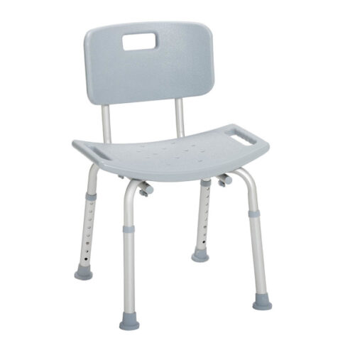 Deluxe Aluminum Bath Chair with Back