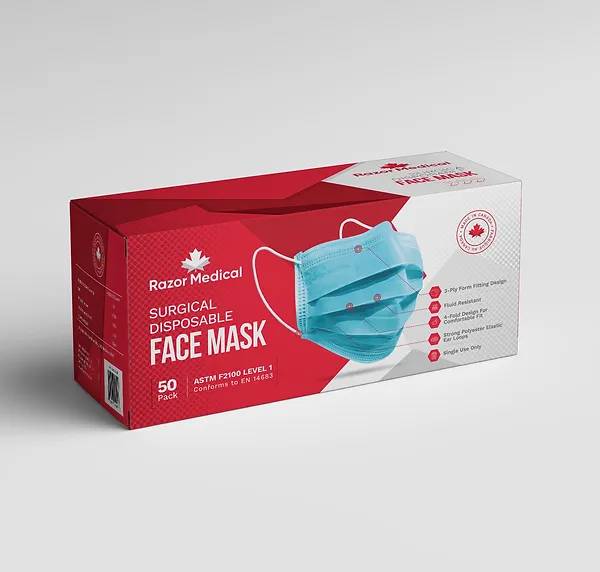 Razor Medical Surgical Disposable Face Mask ASTM Level 1