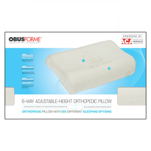 OBUSFORME 6-Way Adjustable-Height Orthopedic Pillow