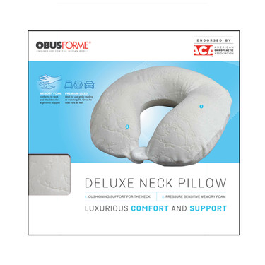OBUSFORME Deluxe Memory Foam Neck Travel Pillow
