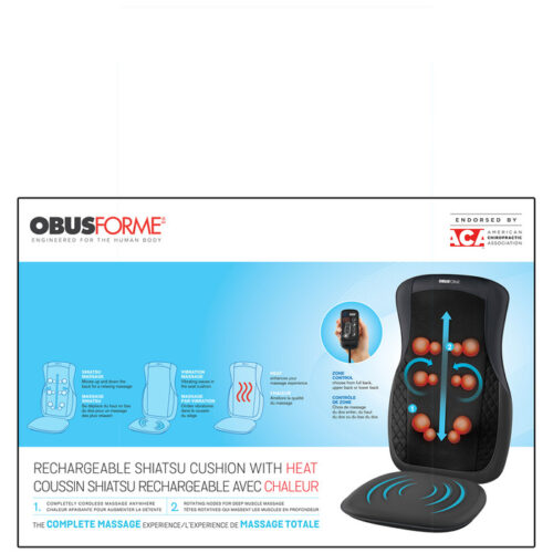 OBUSFORME Rechargeable Shiatsu Back Cushion