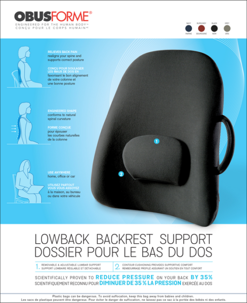 OBUSFORME LowBack Backrest Support