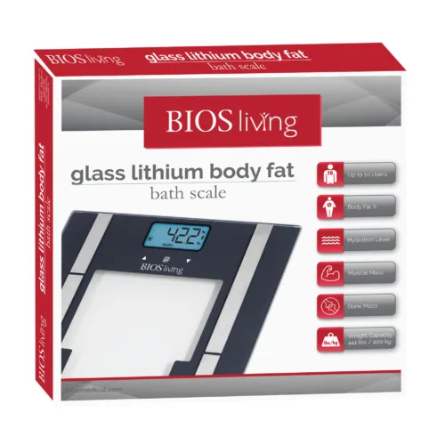 Glass lithium body fat bath scale