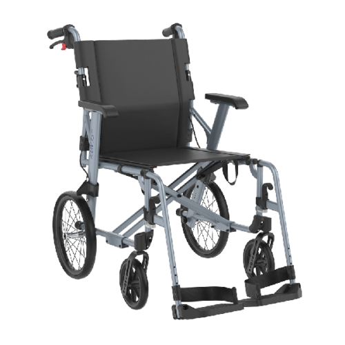 REHASENSE, ICON 35Bx, Transport Wheelchair with Fixed Armrests